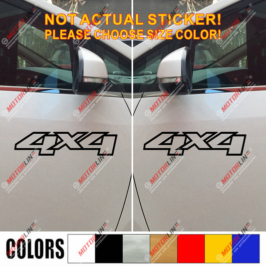 (2) 4X4 Off Road Sport Decal Sticker Car Vinyl pick size color die cut no bkgrd