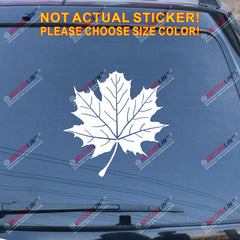 Maple Leaf Decal Sticker Canada Canadian Car Vinyl pick size color no bkgrd c