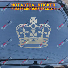 British Crown UK England Decal Sticker Car Vinyl pick size color no bkgrd a