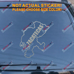 Zacatecas ZAC State of Mexico Decal Sticker Mexican Map Outline Car Vinyl