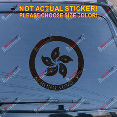 Hong Kong HK round Flag Regional Emblem Decal Sticker Car Vinyl pick size color