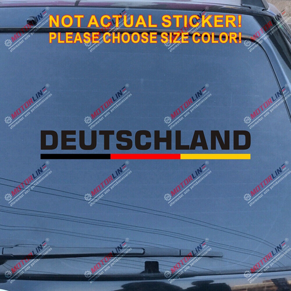 Deutschland Germany German Decal Sticker Car Vinyl Stripes Flag color pick size
