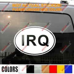 IRQ oval country code Iraq Veteran Vet Decal Sticker Car Viny pick size color