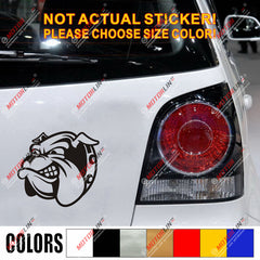 British Bulldog Head English Decal Sticker Car Vinyl pick size color no bkgrd c