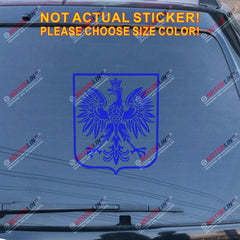 Poland Coat of arms Decal Sticker Polish Eagle Herb Polski Vinyl pick size color