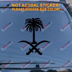 Coat of arms of Saudi Arabia Decal Sticker Car Vinyl pick size color no bkgrd