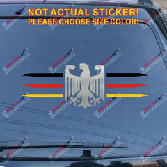 German Eagle Flag Stripes Germany Decal Sticker Car Vinyl coat of arms pick size
