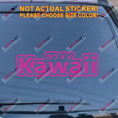 Kawaii Cute Japanese Kanji JDM Decal Sticker Car Vinyl pick size color no bkgrd