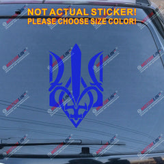 Ukraine Tryzub Trident Decal Sticker Ukrainian Car Vinyl pick size color b