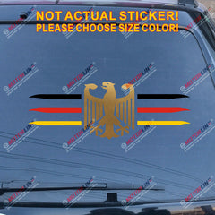 German Eagle Flag Stripes Germany Decal Sticker Car Vinyl coat of arms pick size