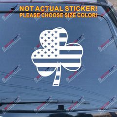 Irish American Flag Shamrock Clover Ireland Decal Sticker Car Vinyl