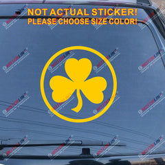 Shamrock Clover Decal Sticker Ireland Irish Car Vinyl pick size color roundel
