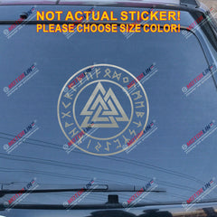 Valknut Decal Sticker Viking Odin Knot Norse Norway Norwegian Vinyl Runic Circle