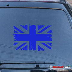 UK Flag Union Jack Decal Sticker Car Vinyl no bkgrd distressed pick size color a