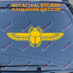 Scarab Beetle Egypt Decal Sticker Car Vinyl pick size color no bkgrd  winged