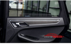 7 pc kit Real Carbon Fiber Interior Trim Dash Board Doors Fit Porsche Macan LHD
