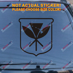 Kanaka Maoli Flag Hawaiian Hawaii Decal Sticker Car Vinyl pick size color b