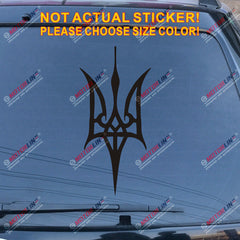 Ukraine Tryzub Trident Decal Sticker Ukrainian Car Vinyl pick size color c