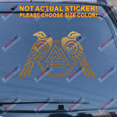Huginn And Muninn Twin Ravens Valknut Decal Sticker Car Vinyl Norse Odin c