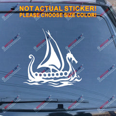 Dragon Head Viking Ship Decal Sticker Car Vinyl Norse Odin Nord pick size a