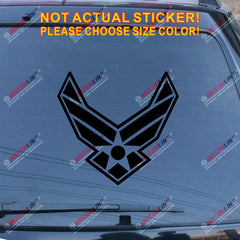 Air Force Decal Sticker Car Vinyl no bkgrd die cut style a