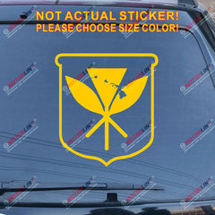 Kanaka Maoli Flag Hawaiian Hawaii Decal Sticker Car Vinyl pick size color b