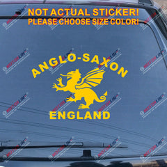 Anglo Saxon White Dragon Decal Sticker England English Car Vinyl pick size c