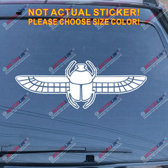 Scarab Beetle Egypt Decal Sticker Car Vinyl pick size color no bkgrd  winged