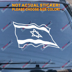 Israel Flag Israeli Decal Sticker Car Vinyl pick size color no bkgrd Jew Jewish