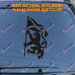 Scottish Lion Rampant with Flag Scotland Decal Sticker Car Vinyl pick size color