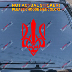 Ukraine Tryzub Trident Decal Sticker Ukrainian Car Vinyl pick size color b