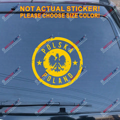 Poland Decal Sticker Polish Eagle Herb Polski Pride Vinyl stamped pick size