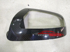Real Carbon Fiber Mirror Cover Fit For Mercedes-Benz C W204 07-09 LHD Tape on