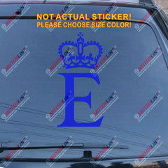 Personal Flag of Queen Elizabeth 2 Car Decal Bumper Sticker