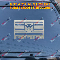 Kanaka Maoli Flag Hawaiian Hawaii Decal Sticker Car Vinyl pick size color