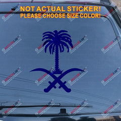 Coat of arms of Saudi Arabia Decal Sticker Car Vinyl pick size color no bkgrd