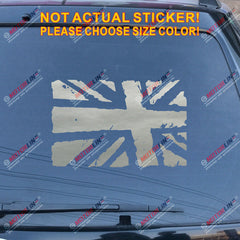 UK Flag Union Jack Decal Sticker Car Vinyl no bkgrd distressed pick size color