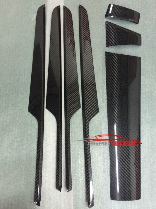 7 pc kit Real Carbon Fiber Interior Trim Dash Board Doors Fit Porsche Macan LHD