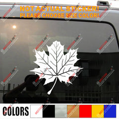 Maple Leaf Decal Sticker Canada Canadian Car Vinyl pick size color no bkgrd c