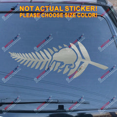 New Zealand Kiwi Bird Fern Decal Sticker Car Vinyl pick size color no bkgrd