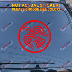 Odin Raven Decal Sticker Viking Norse Nord Norway Norwegian Car Vinyl round