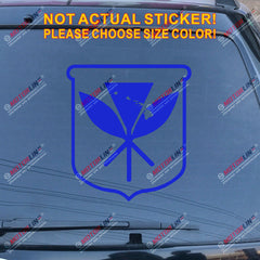 Kanaka Maoli Flag Hawaiian Hawaii Decal Sticker Car Vinyl pick size color b