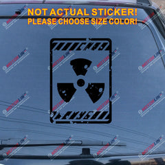 Nuclear Radiation Warning Zombie  Car Decal Sticker