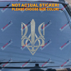 Ukraine Tryzub Trident Decal Sticker Ukrainian Car Vinyl pick size color b
