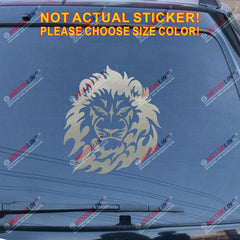 Lion of Judah Head Decal Sticker Rasta Rastafari Flag Car Vinyl Jamaica b