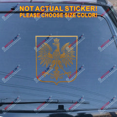 Poland Coat of arms Decal Sticker Polish Eagle Herb Polski Vinyl pick size color