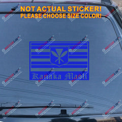 Kanaka Maoli Flag Hawaiian Hawaii Decal Sticker Car Vinyl pick size color
