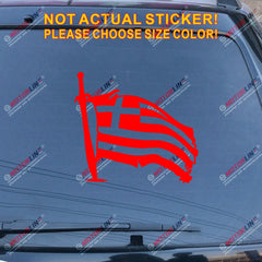 Ancient Greece Flag Sword Decal Sticker Greek Car Vinyl pick size color no bkgrd