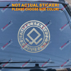 Odal Rune Viking Odin Norse Decal Sticker Car Vinyl pick size color circle