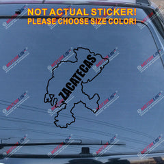 Zacatecas ZAC State of Mexico Decal Sticker Mexican Map Outline Car Vinyl